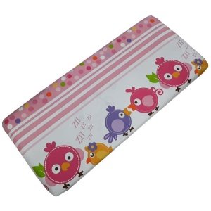 Σεντόνι Λίκνου με Λάστιχο 40x90cm Beboulino Pink Lovely Birds