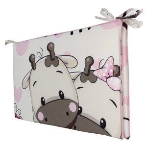 Προστατευτική Πάντα Κούνιας 4τμχ 70x140cm Beboulino U&Me pink