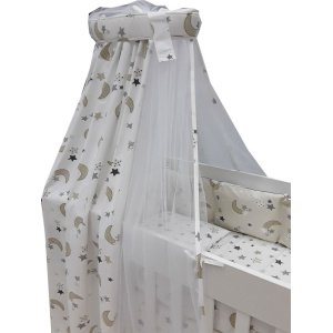 Κουνουπιέρα Κούνιας 150x450cm Beboulino Beige Moon Stars