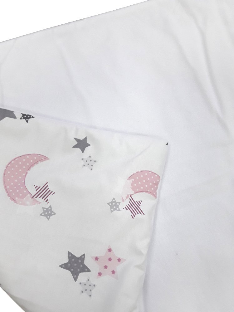 Σελτεδάκι Βαμβακερό 50x80cm Beboulino Pink Moon Stars - Image 3