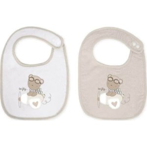 Σαλιάρες Σετ 2τμχ Dreamy Flight Kikka Boo Beige