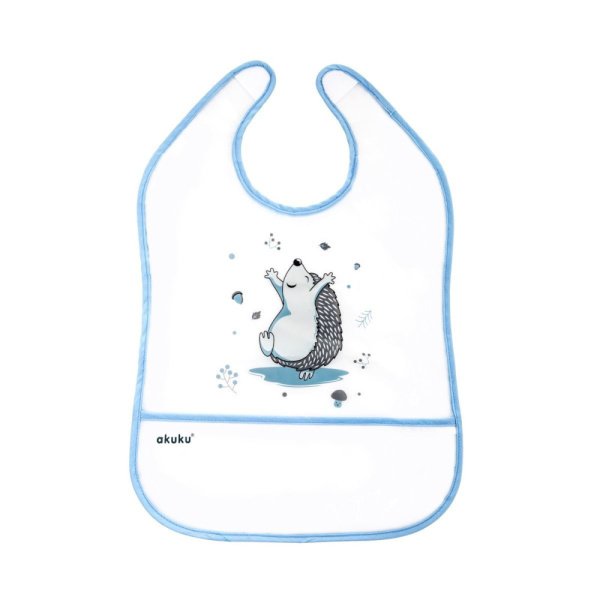 Σαλιάρα με Velcro 30x30cm Closer Blue Hedgehog Akuku A