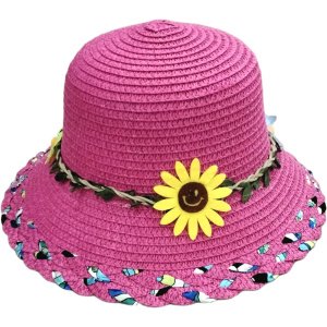 Ψάθινο Καπέλο Sunflower Fuchsia