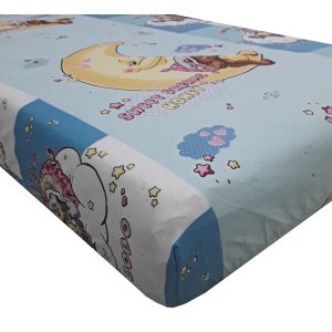 Σεντόνι Κούνιας με Λάστιχο 70x140cm Beboulino Blue Honey