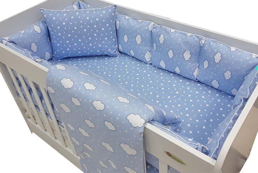 Σετ προίκα κούνιας 70x140cm Beboulino Blue Night