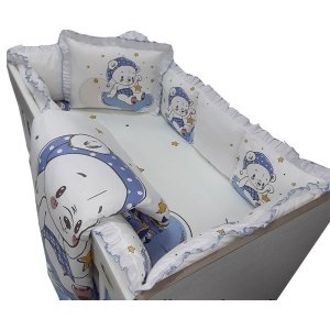 Σετ προίκα κούνιας 60x120cm Beboulino Bear in Cloud