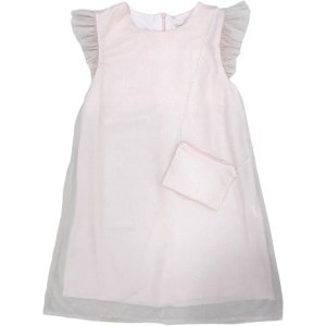 Φόρεμα Αμάνικο με Τσαντάκι Pink Strass