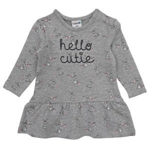 Φορεματάκι Μακρυμάνικο Hello LS Venere Grey