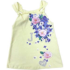 Φόρεμα Αμάνικο Yellow Purple Flowers