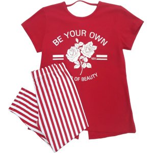 Μπλουζάκι Κοντομάνικο με Κολάν Be Your Own Red