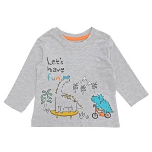 Μπλουζάκι Μακρυμάνικο Let's Have Fun Venere Grey
