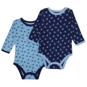 Κορμάκια Μακρυμάνικα Σετ 2τμχ Flash Anchor LullaBy Blue