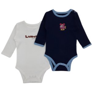 Κορμάκια Μακρυμάνικα Σετ 2τμχ Flash LullaBy White Blue