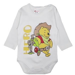 Κορμάκι Μακρυμάνικο Pooh Hero Beboulino White