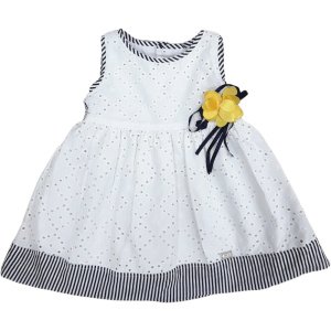 Φόρεμα Αμάνικο White Dark Blue Yellow Flower