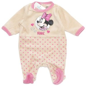 Φορμάκι Μακρυμάνικο Velour Minnie White Pink