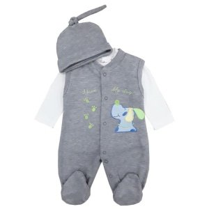 Φορμάκι Φανελάκι και Σκουφάκι 3m (62cm) Beboulino Grey