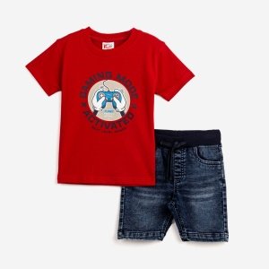 Σετ Φούτερ Jean Red Blue Jean Funky