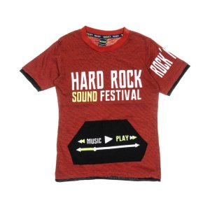 Κοντομάνικη Μπλούζα Waxmen Hard Rock in Red