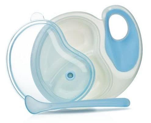 Μπωλ με Κουτάλι PP για Φούρνο Μικροκυμάτων Nuby Blue