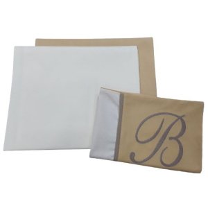 Σεντόνια Λίκνου 2τμχ 60x100cm με Μαξιλαροθήκη Beboulino Beige Ecru