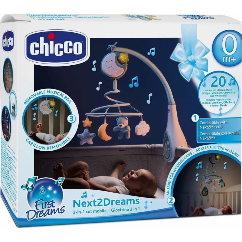 Carouzel Μουσικό Περιστρεφόμενο 3σε1 Next 2 Dream Mobile Chicco Blue - Image 4