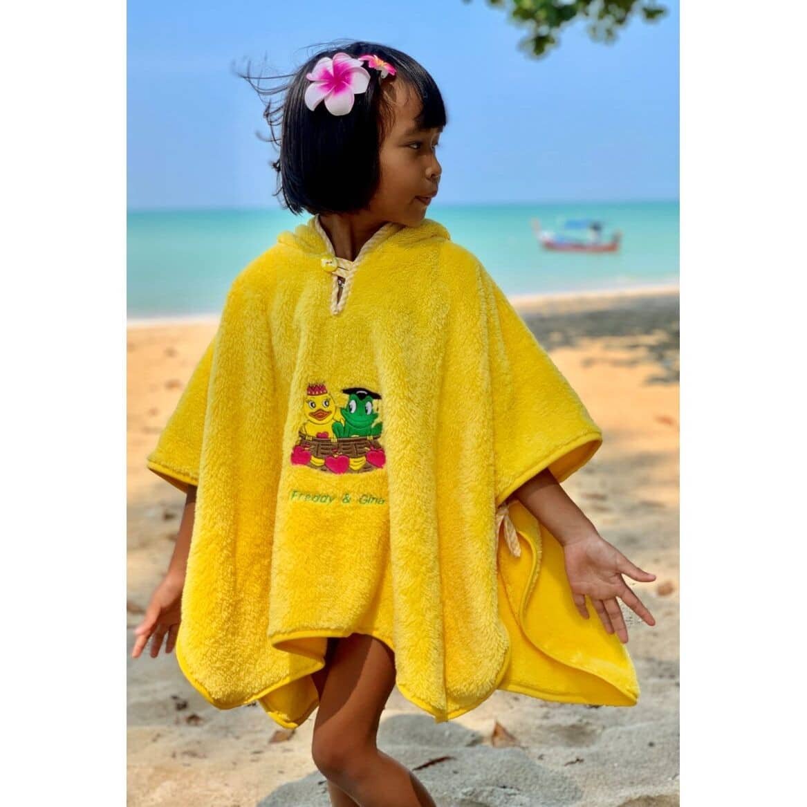 Παιδικό Poncho 60x55cm Fred's Yellow f - Image 2
