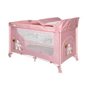 Παρκοκρέβατο 2 Επιπέδων Moonlight Lorelli Beige Rose Rabbits