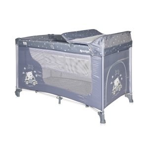 Παρκοκρέβατο 2 Επιπέδων Moonlight Lorelli Silver Blue Car