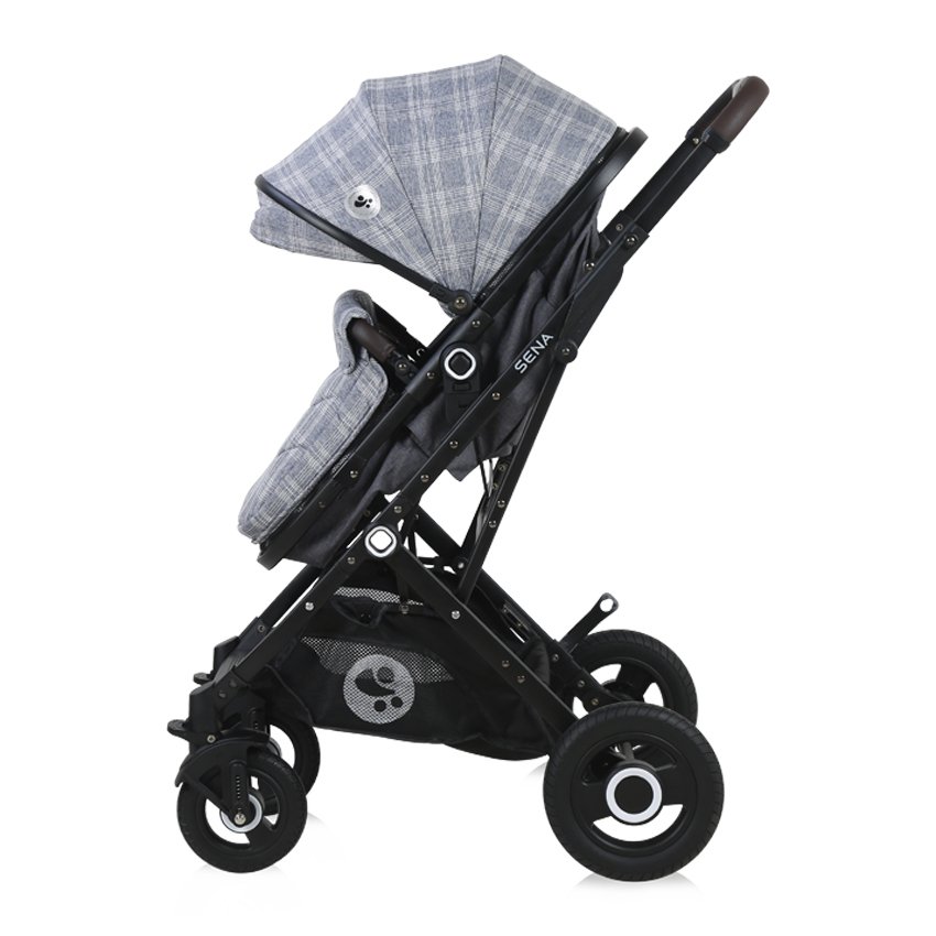 Πολυκαρότσι Μετατρεπόμενο 3σε1 με Car Seat 0-13kg Sena Lorelli Grey Squared - Image 5