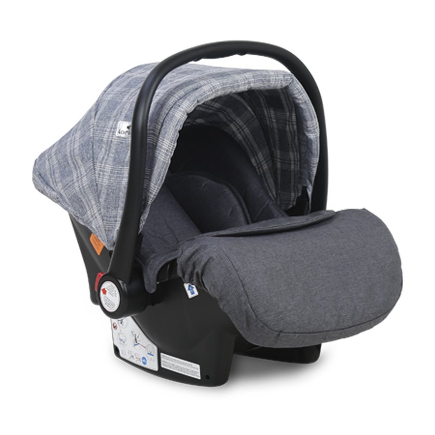 Πολυκαρότσι Μετατρεπόμενο 3σε1 με Car Seat 0-13kg Sena Lorelli Grey Squared - Image 9