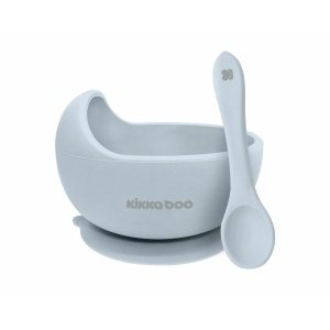 Μπωλ Φαγητού με Κουτάλι Yummy Kikka boo Blue