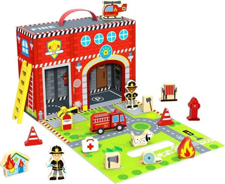 Πυροσβεστικός Σταθμός Ξύλινος Tooky Toys TY