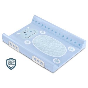 Aλλαξιέρα με Σκληρή Βάση 50x70cm Sensillo Animals Hipppo Blue Grey