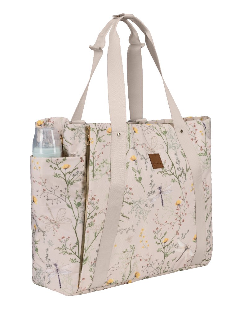 Τσάντα Μαμάς με Αλλαξιέρα Florence Dreamy Fields Kikka boo Secret Garden Beige - Image 2