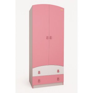 Ντουλάπα Δίφυλλη Premium Beboulino White Pink