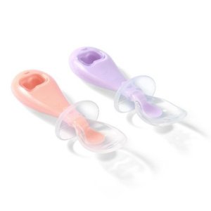 Σετ Κουταλάκια Σιλικόνης 2τμχ Babyono Pink Lila 784/