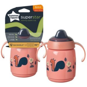 Μπουκάλι με Λαβές και Στόμιο 300ml Superstar Tommee Tippee Pink
