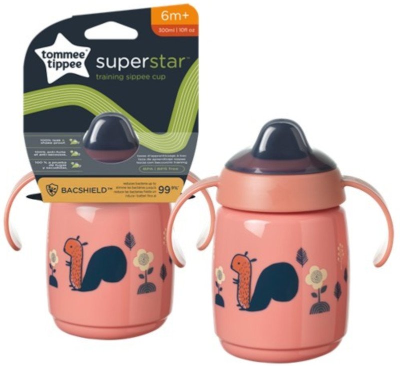 Μπουκάλι με Λαβές και Στόμιο 300ml Superstar Tommee Tippee Pink