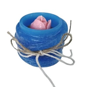 Χειροποίητο Αρωματικό Κερί Rose Pink Blue