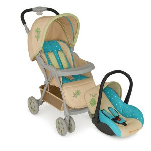 Καρότσι 2σε1 με car seat 0-13kg Bello Beboulino Green Parrot