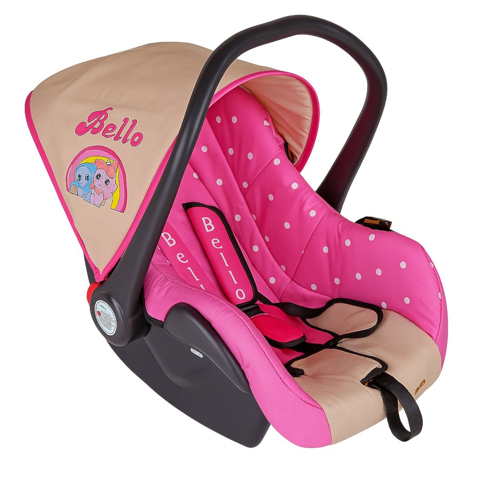 Καρότσι 2σε1 με car seat 0-13kg Bello Beboulino Pink Bears Of Love - Image 3