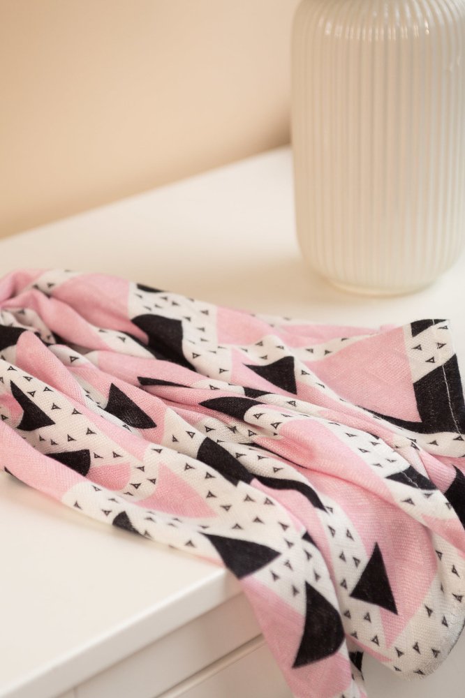 Πανά 75x75cm Bamboo Sensillo Pink Triangle - Image 4