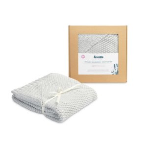 Κουβέρτα με Κουκούλα 90x85cm Bamboo Sensillo Grey