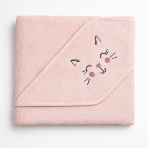 Μπουρνουζοπετσέτα 75x75cm Beboulino Pink Cat Fr
