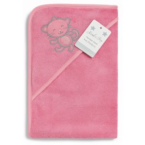 Μπουρνουζοπετσέτα 75x75cm Beboulino Pink Cat Fr