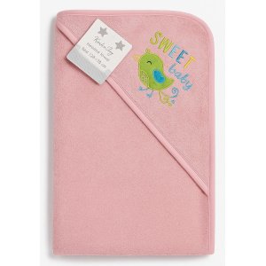 Μπουρνουζοπετσέτα 75x75cm Beboulino Pink Sweet Baby Fr