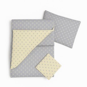 Σετ Ύπνου 2 Όψεων 4τμχ Beboulino Beige Grey Stars