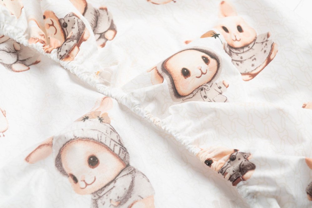 Σεντόνι με Λάστιχο 60x120cm Sensillo Bunnies - Image 3