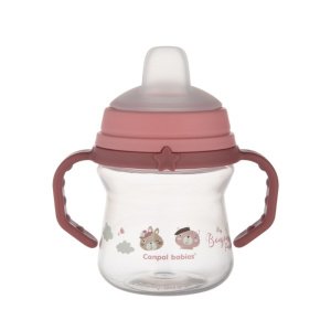 Κύπελλο με Στόμιο Σιλικόνης 150ml FirstCup Bonjour Canpol Pink 56/